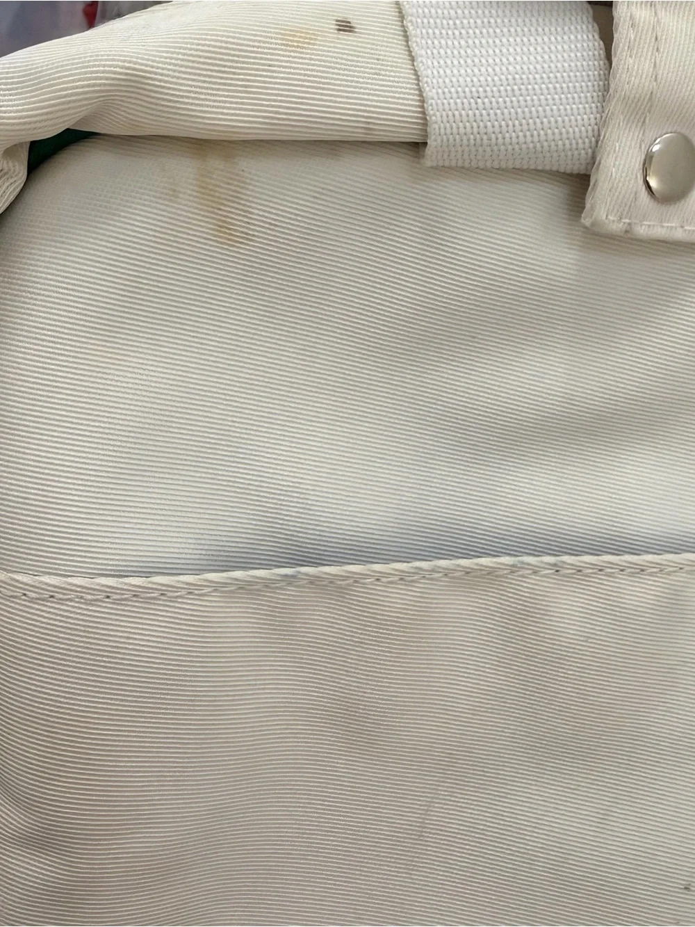 Vintage Lacoste Parfums Men's White and Green Crossbody Bag